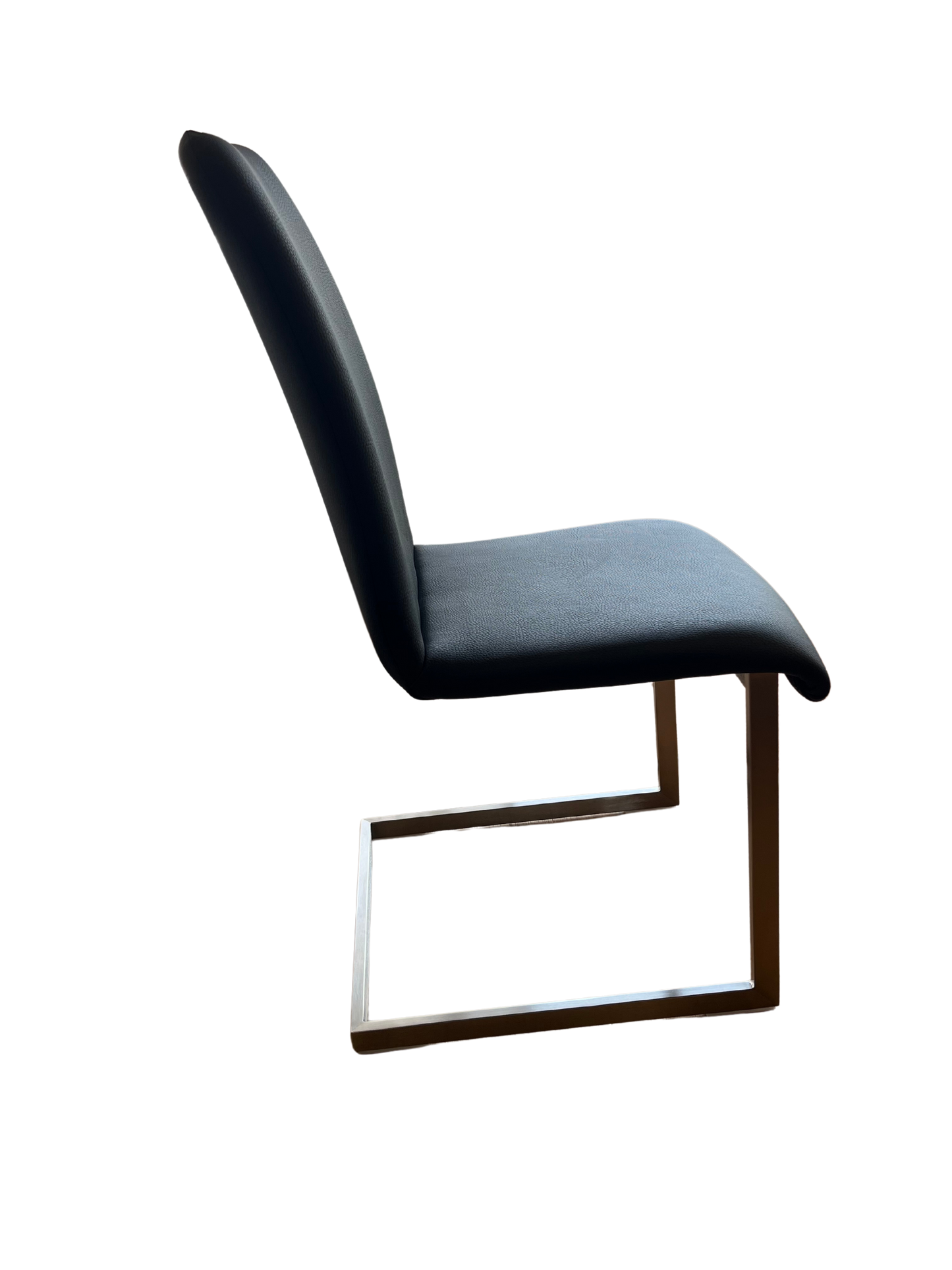 Stuhl Freischwinger Leder schwarz