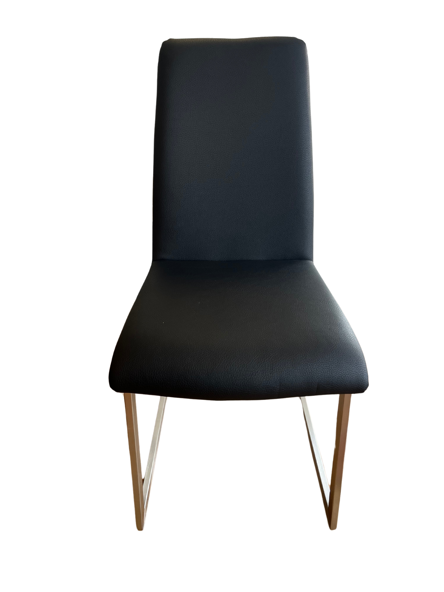 Stuhl Freischwinger Leder schwarz