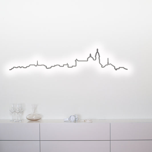 Solothurn Skyline-Wandleuchte Chrom