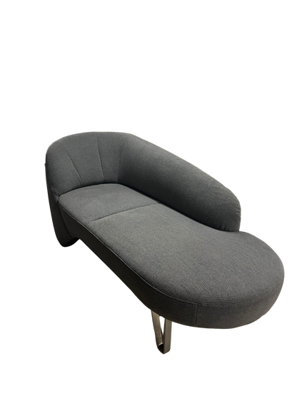 Nierensofa Stoff Grau