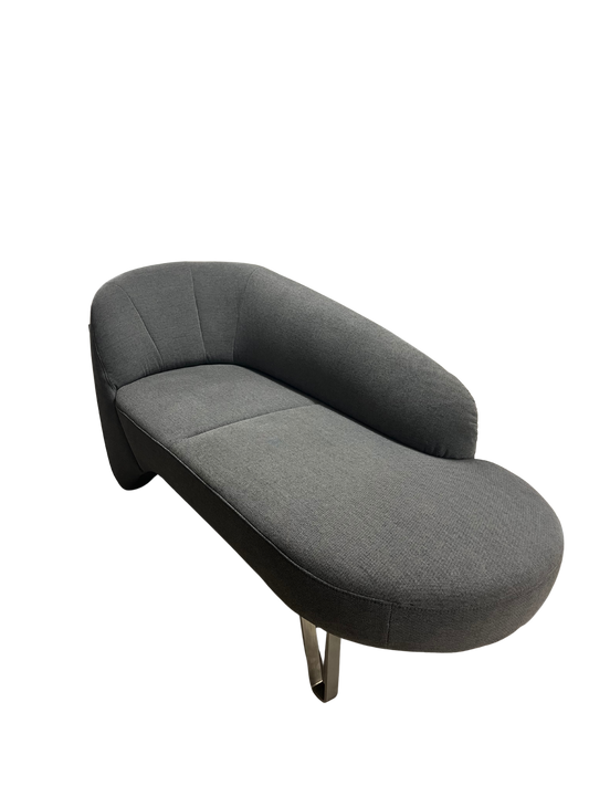 Nierensofa Stoff Grau
