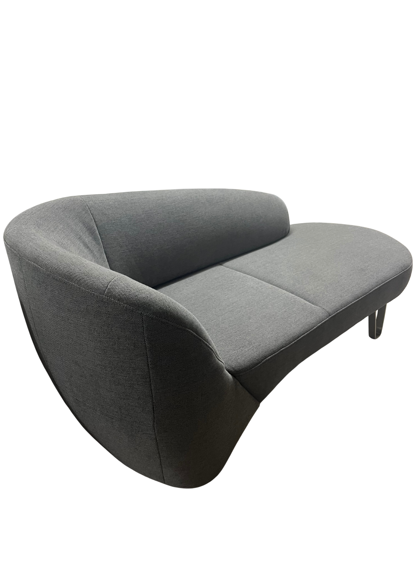 Nierensofa Stoff Grau